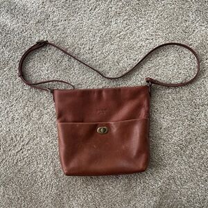 Margot Brown Leather Crossbody Bag